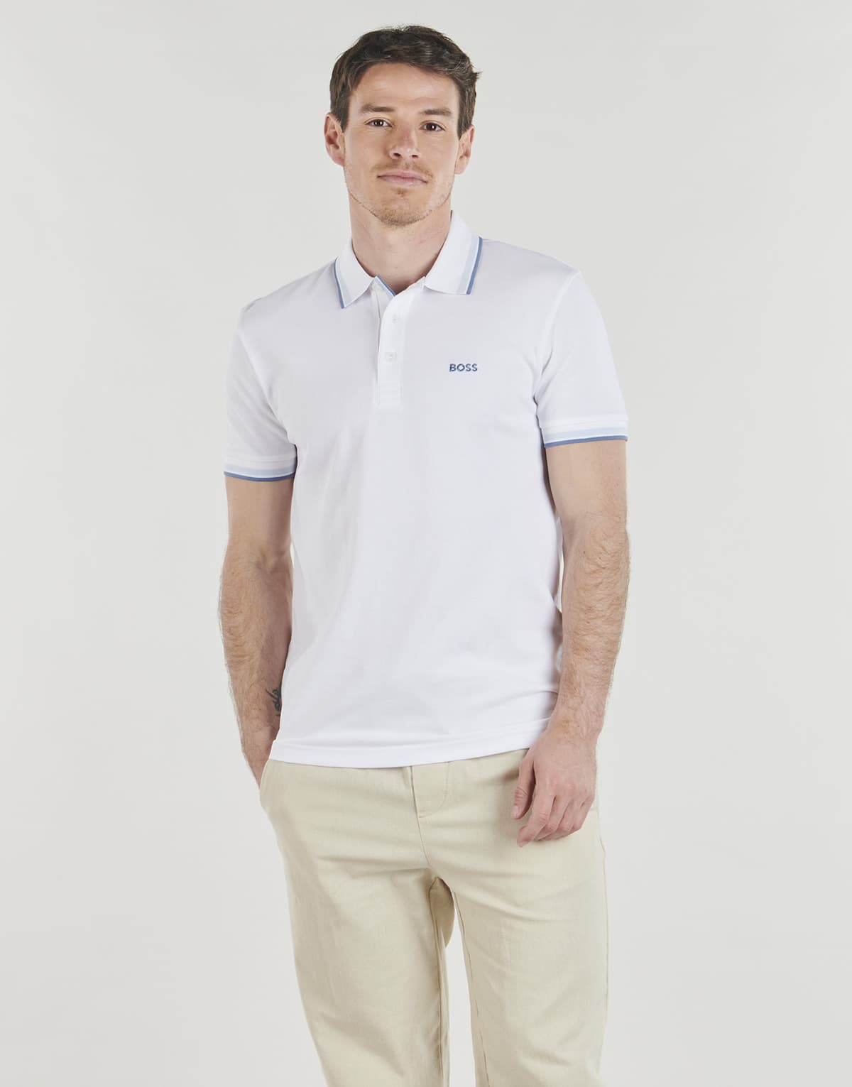 Men's Polo Shirts BOSS White