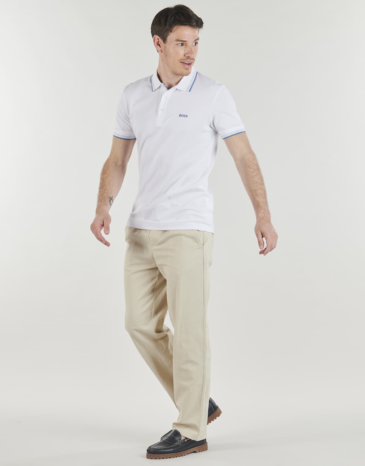 Men's Polo Shirts BOSS White