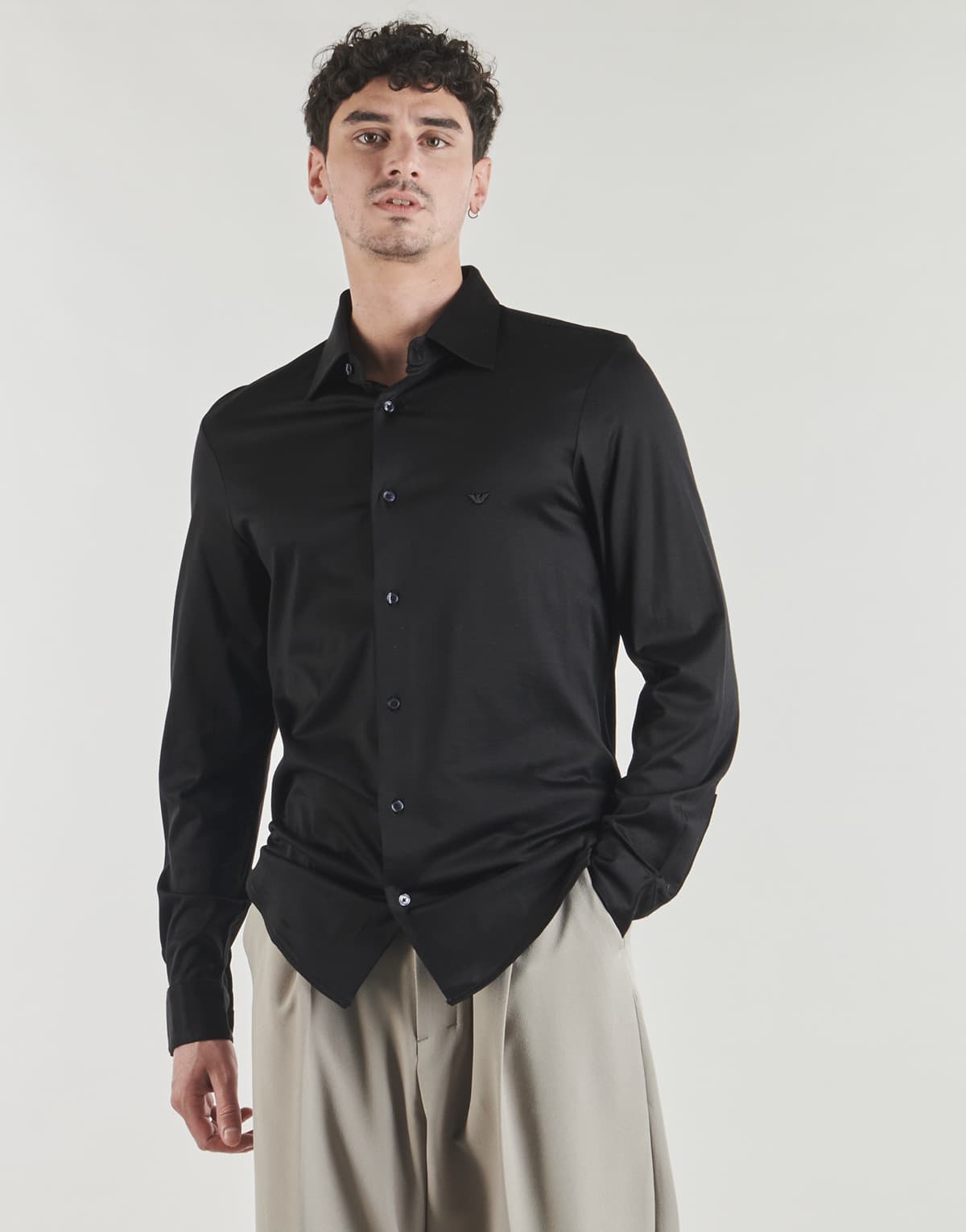 Men's Shirts Emporio Armani Black
