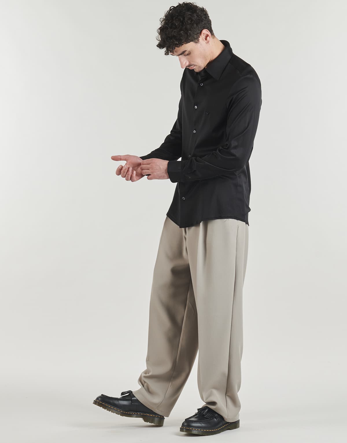 Men's Shirts Emporio Armani Black