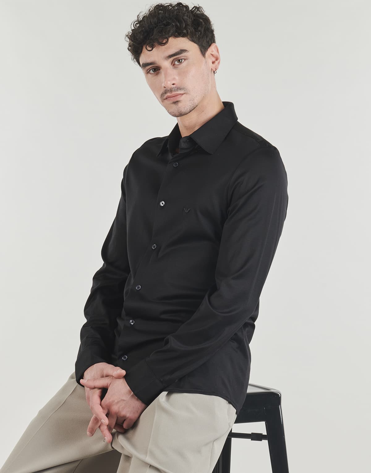 Men's Shirts Emporio Armani Black
