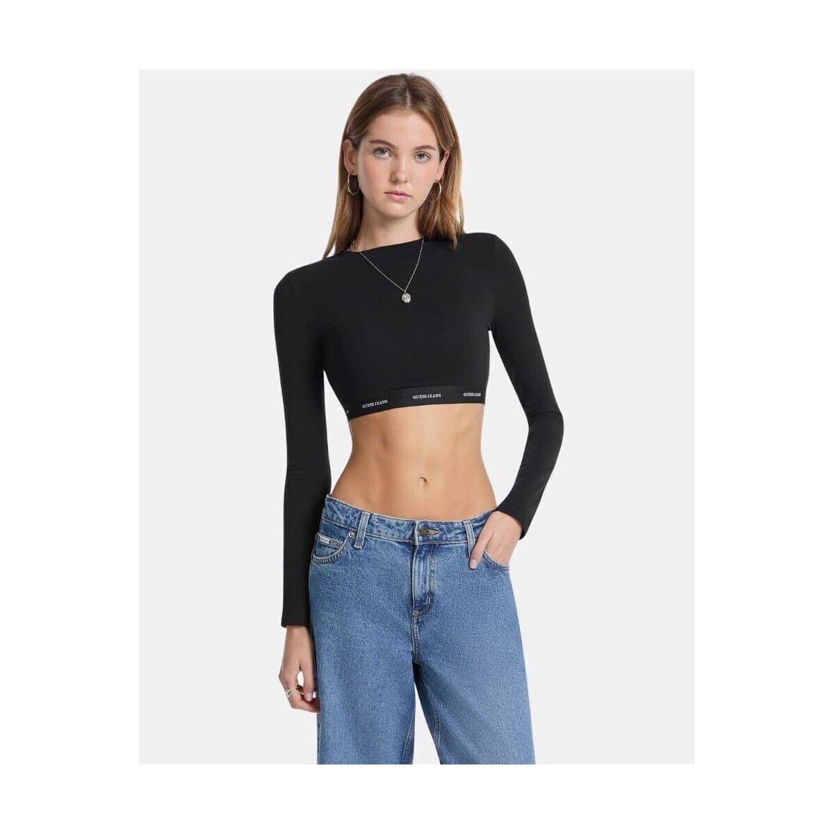 Women's T-Shirts Guess Black