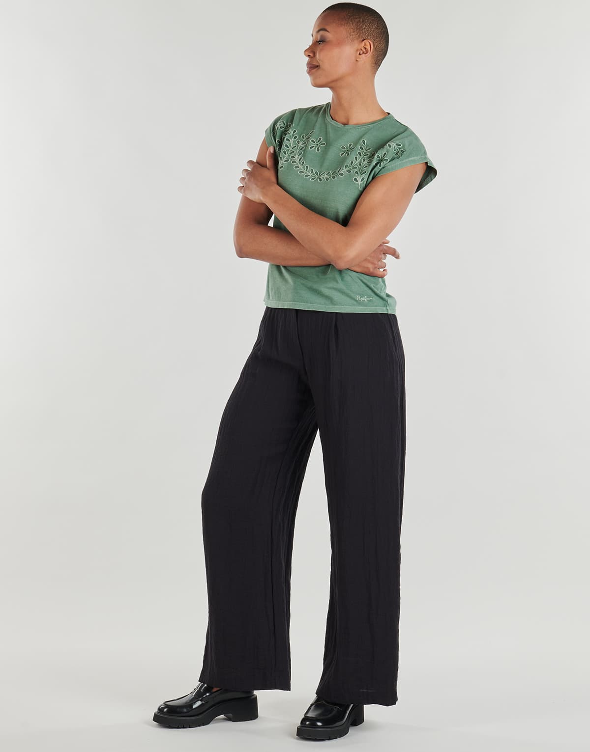 Women's T-Shirts Pepe Jeans Khaki