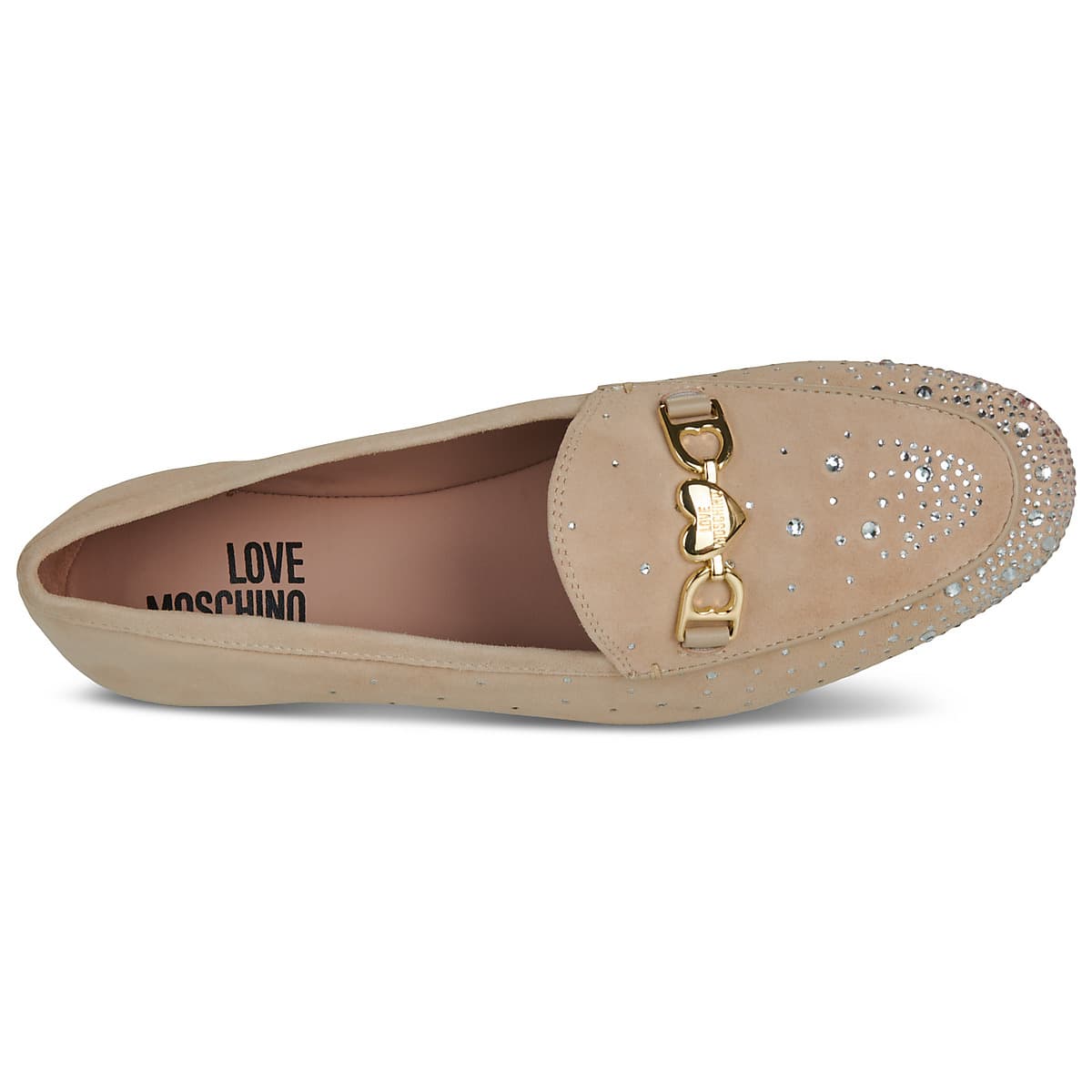 Women's Loafers Love Moschino Beige