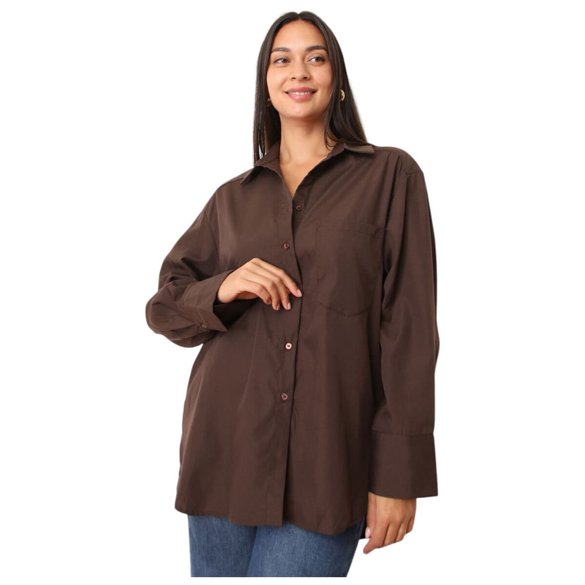 Women's Shirts La Modeuse Brown