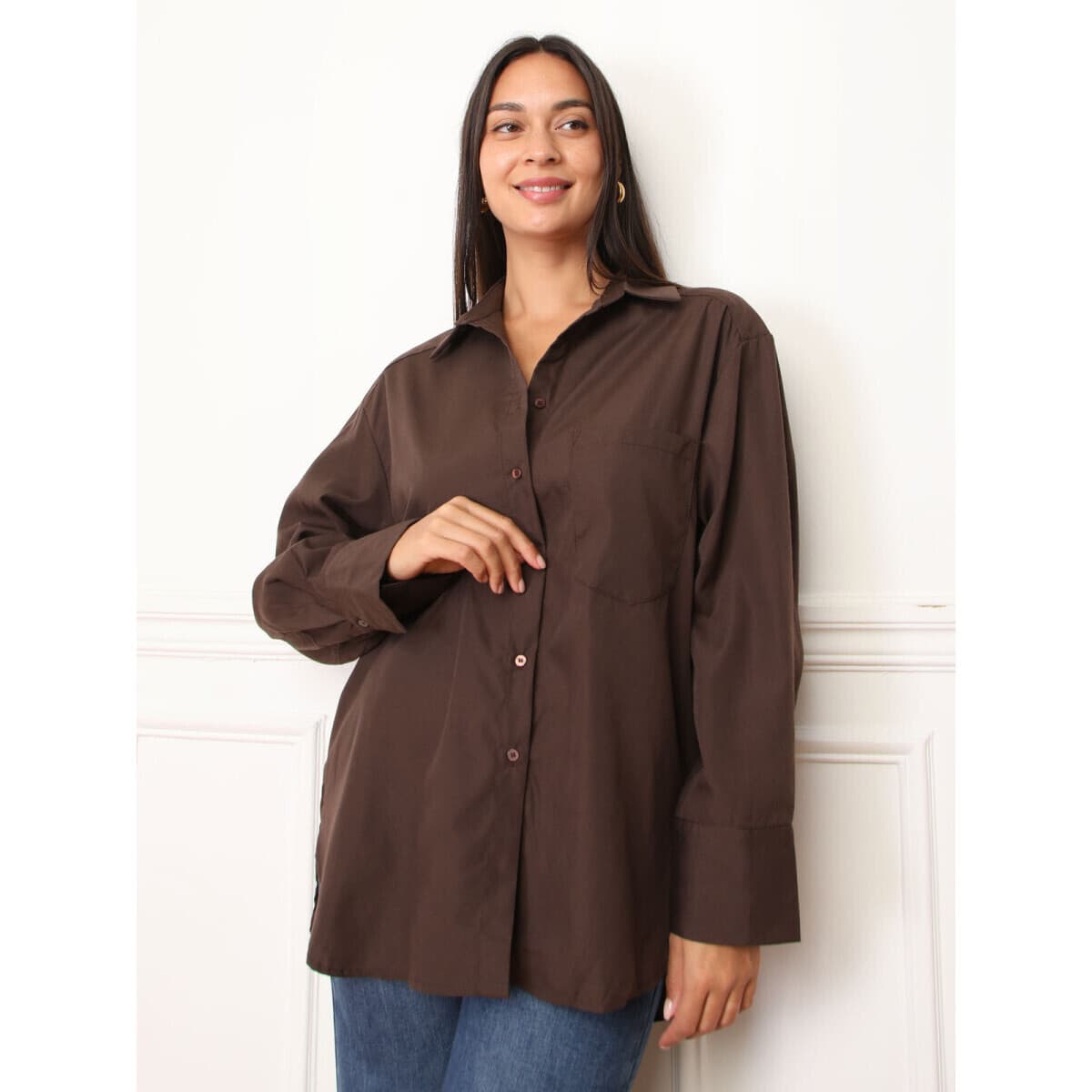 Women's Shirts La Modeuse Brown