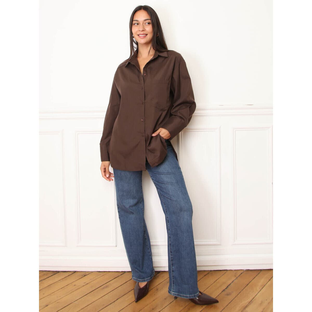 Women's Shirts La Modeuse Brown