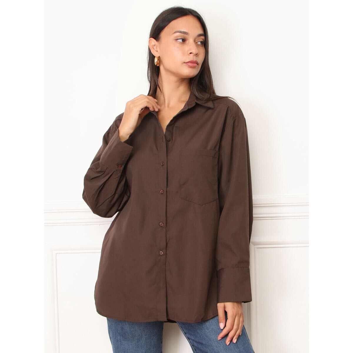 Women's Shirts La Modeuse Brown