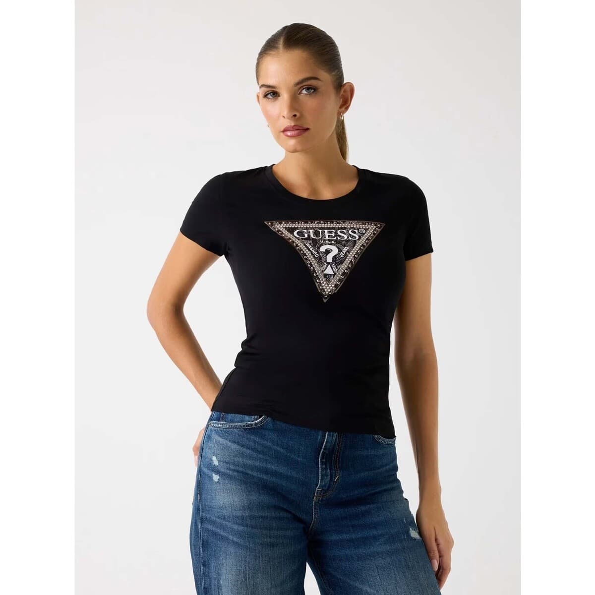 Women's T-Shirts Guess Black