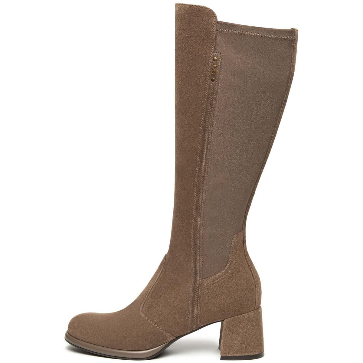 Μπότες με τακούνι NeroGiardini Velour Spago T.Alcantara Spago 7 Tpu Romana Plato