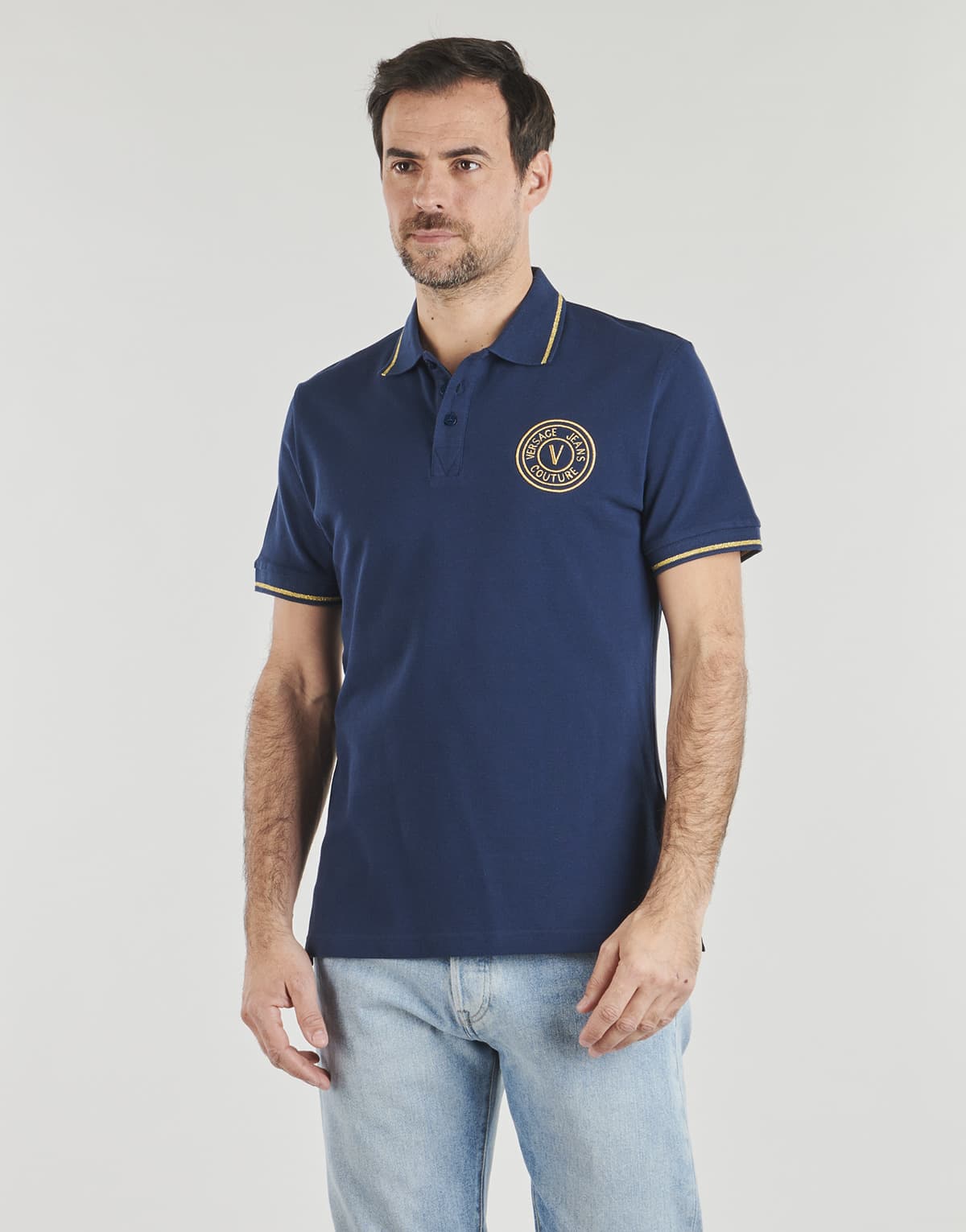 Men's Polo Shirts Versace Jeans Couture Blue