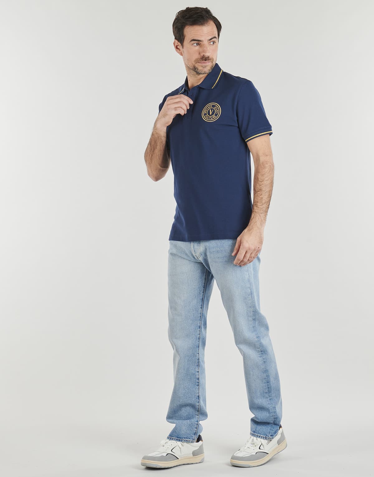 Men's Polo Shirts Versace Jeans Couture Blue