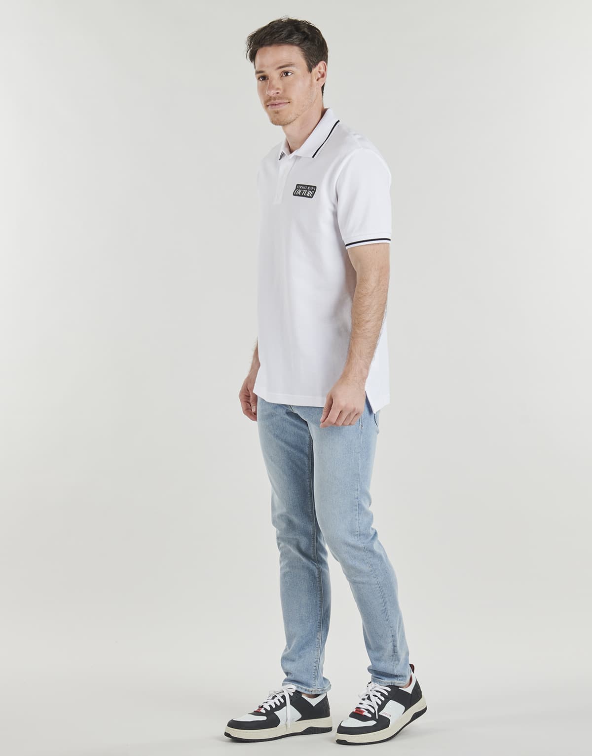 Men's Polo Shirts Versace Jeans Couture White