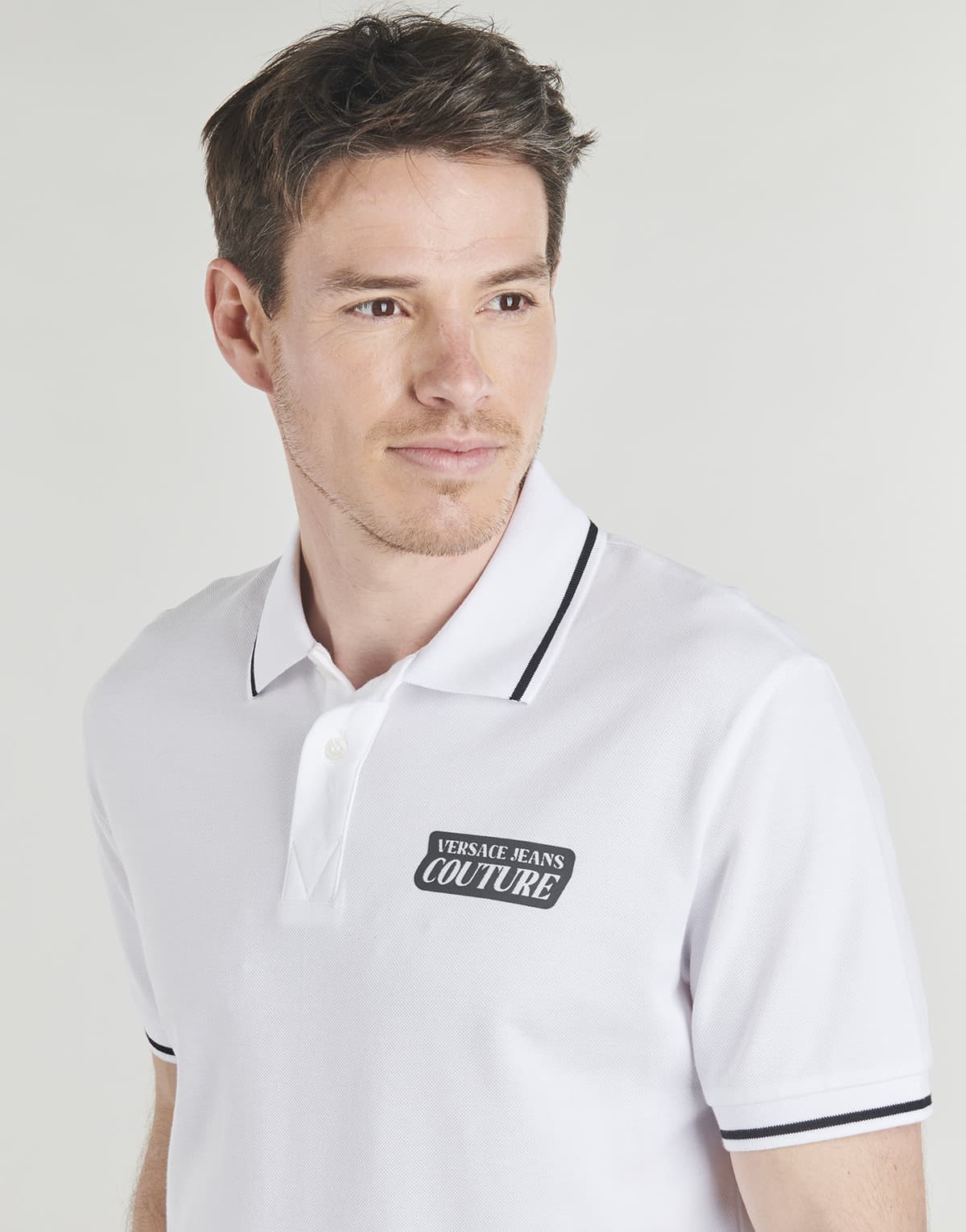 Men's Polo Shirts Versace Jeans Couture White