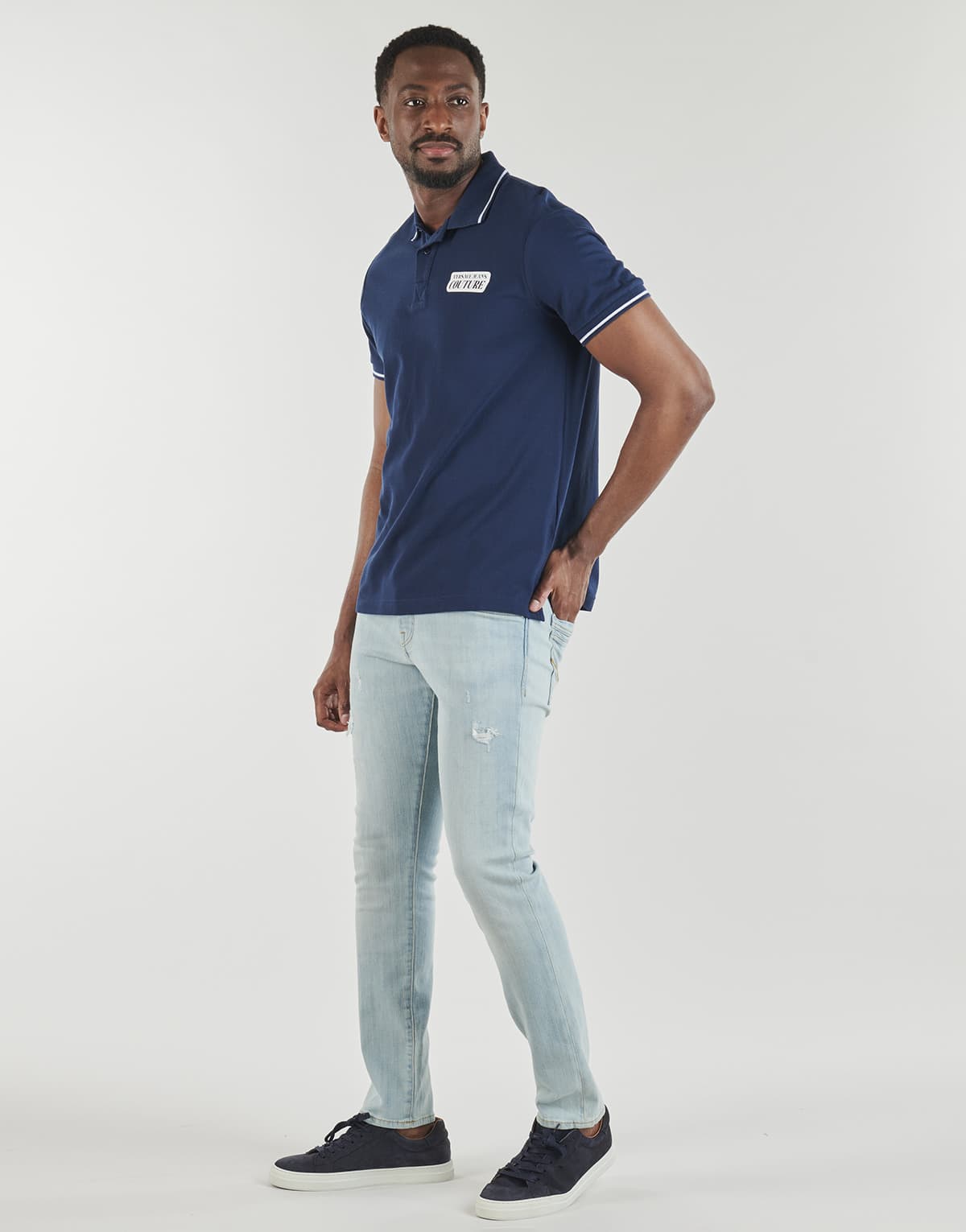 Men's Polo Shirts Versace Jeans Couture Blue