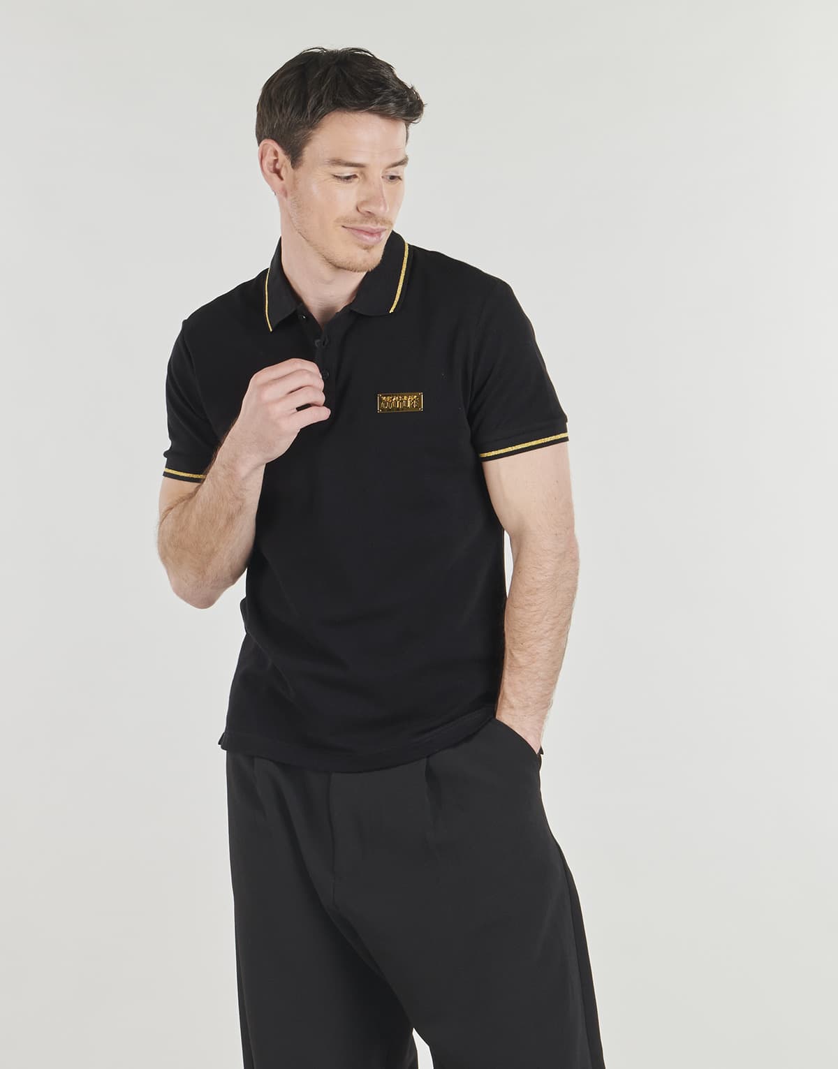 Men's Polo Shirts Versace Jeans Couture Black