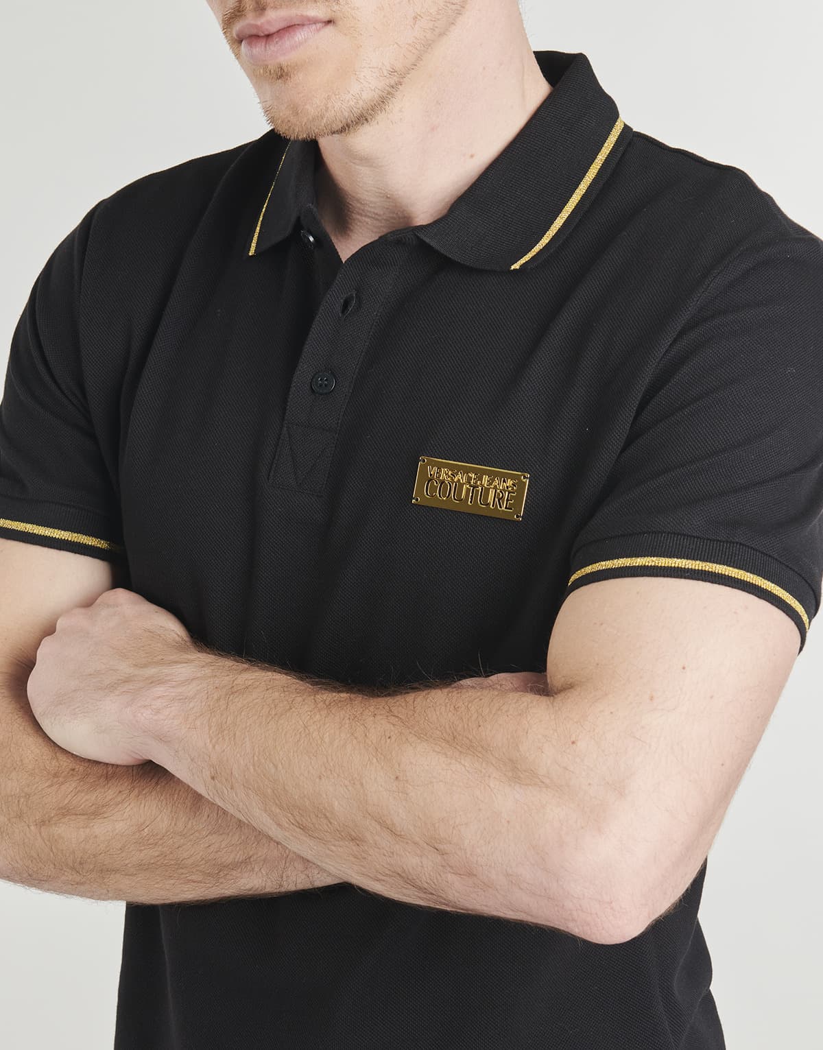 Men's Polo Shirts Versace Jeans Couture Black