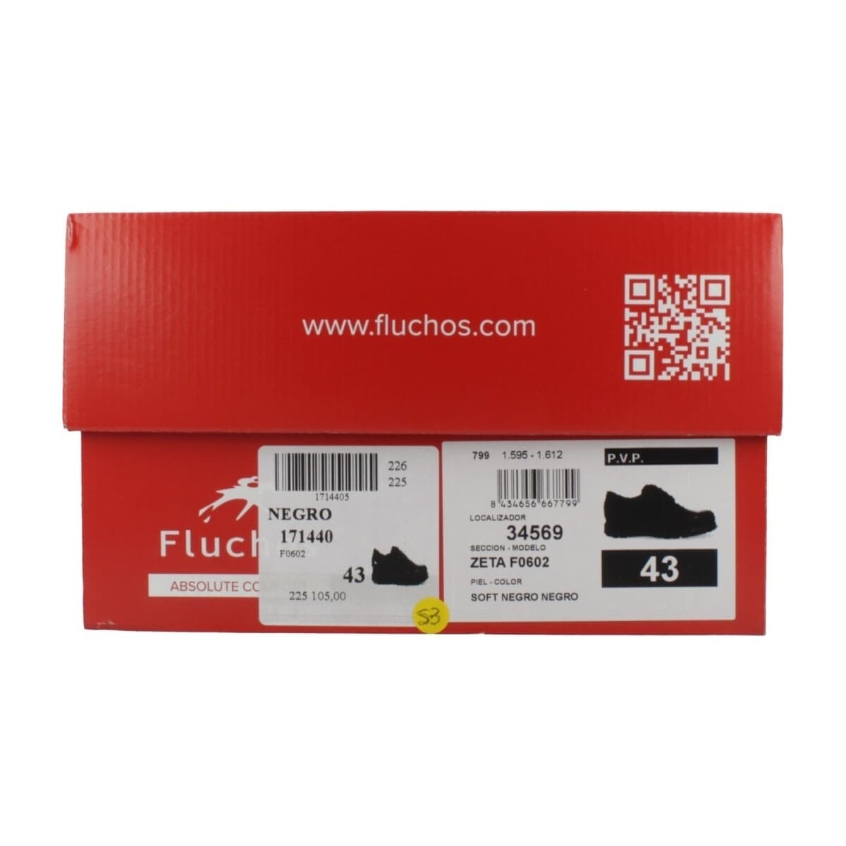 Men's Derby Shoes Fluchos Black