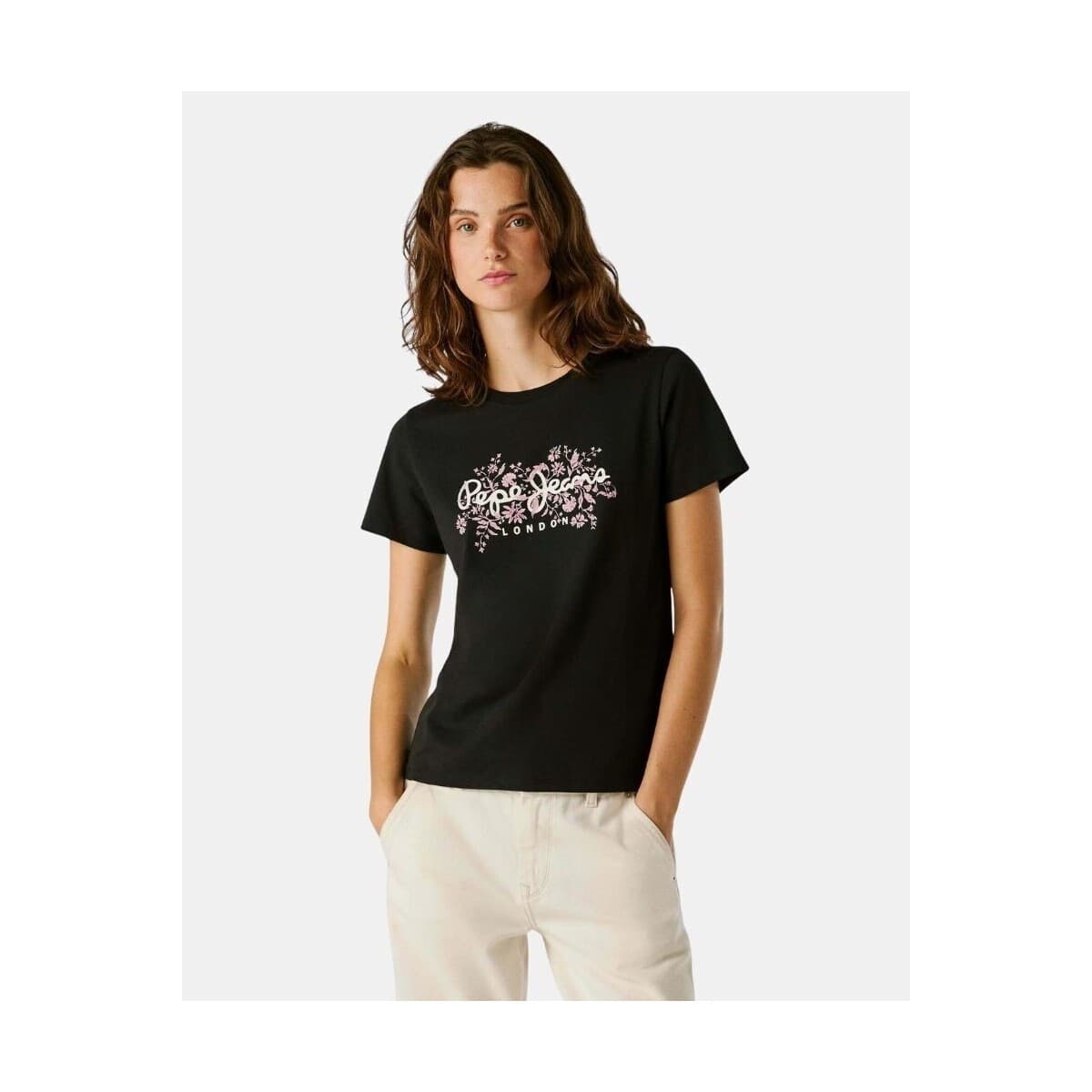 Women's T-Shirts Pepe Jeans Black