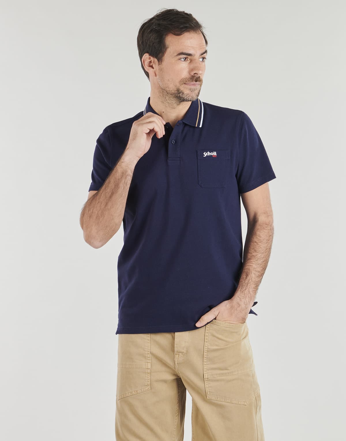 Men's Polo Shirts Schott Blue