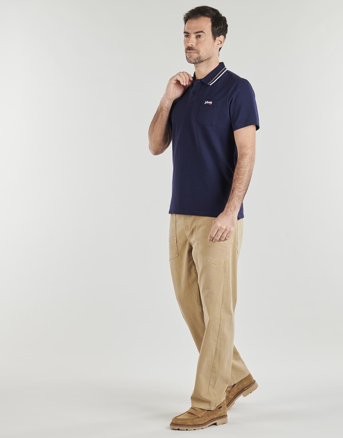 Men's Polo Shirts Schott Blue