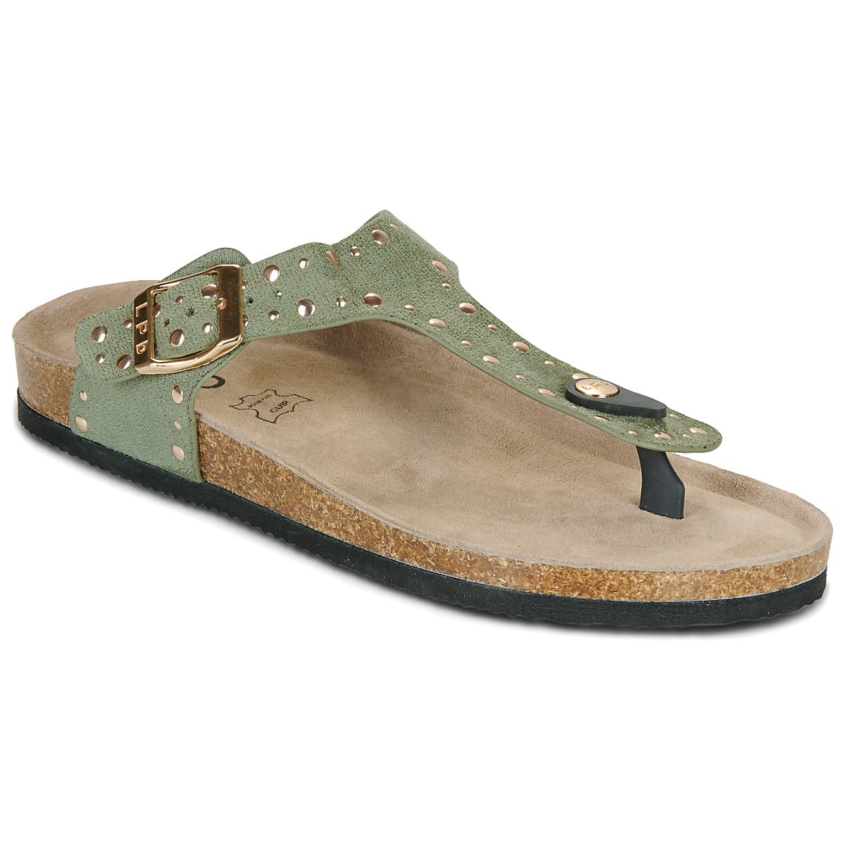 Women's Flip Flops Les Petites Bombes Khaki