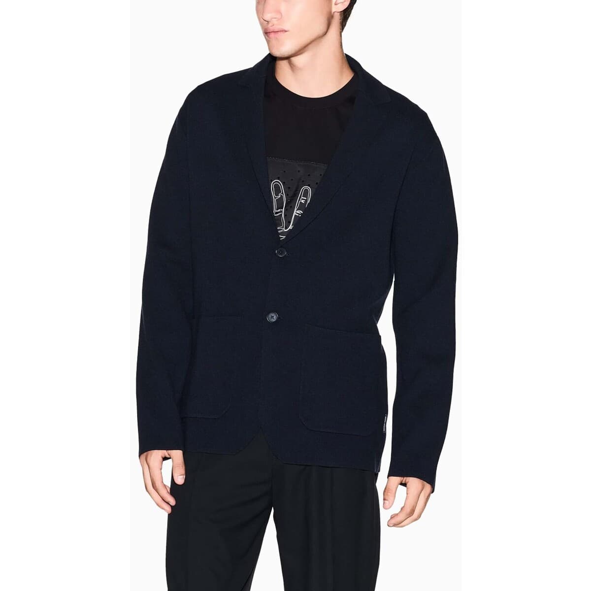 Men's Blazers EAX Blue