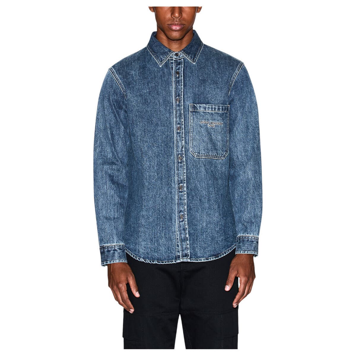 Men's Shirts EAX Blue