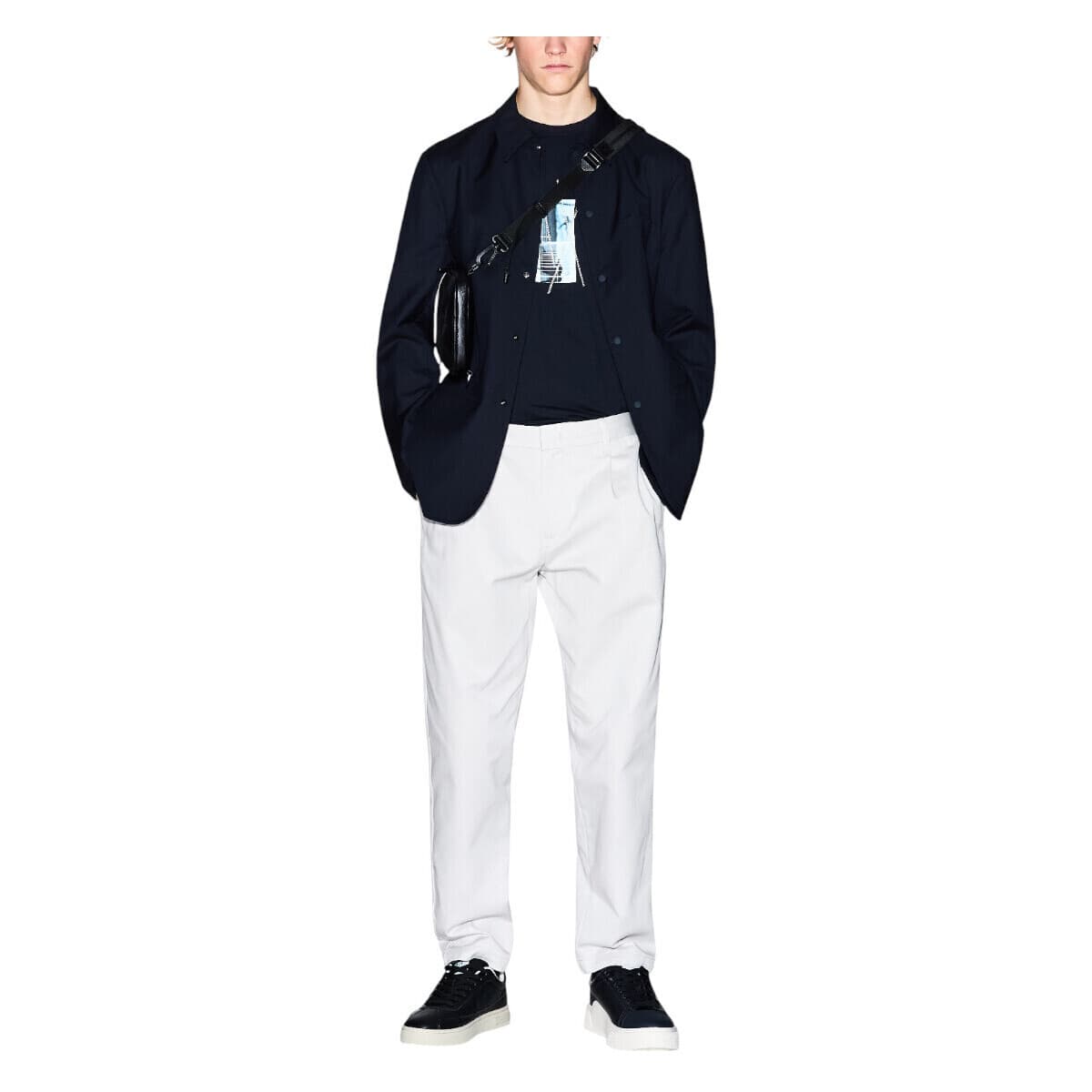 Men's Blazers EAX Black