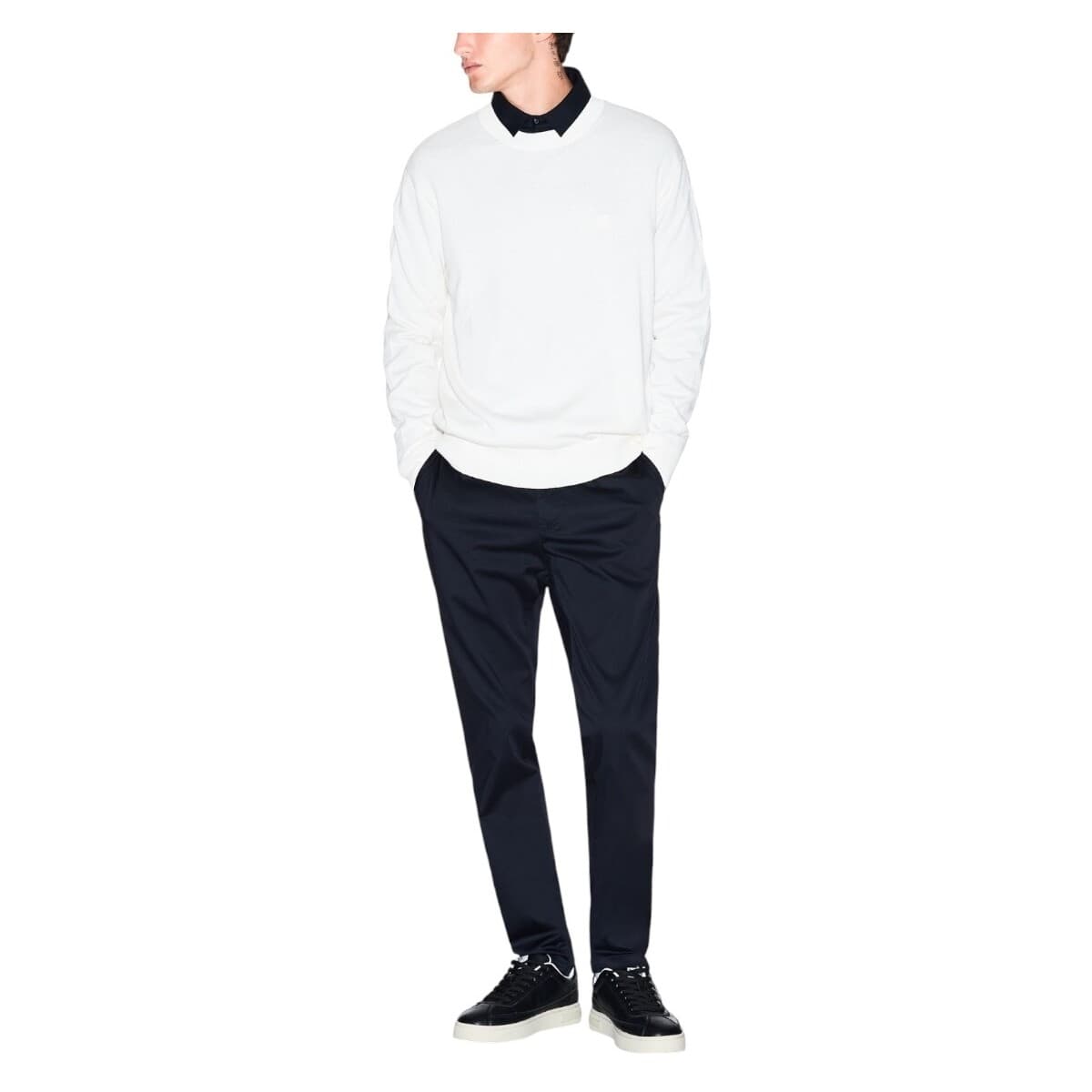 Men's Sweaters EAX White