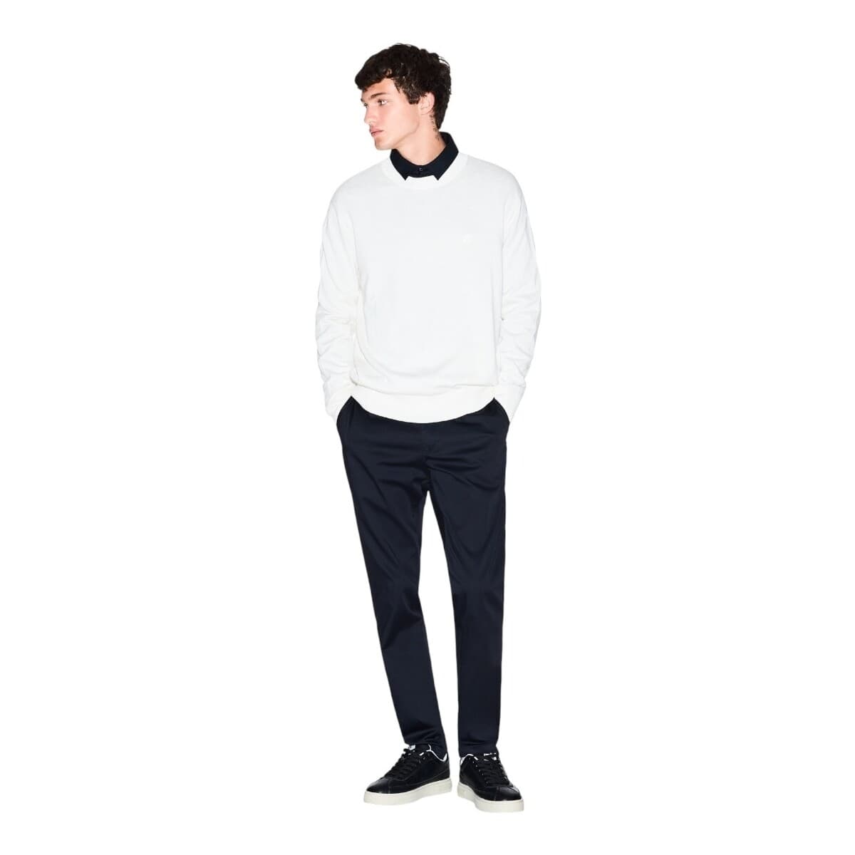 Men's Sweaters EAX White