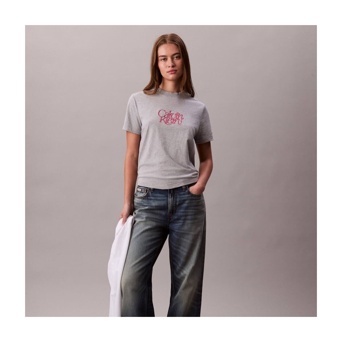 Women's T-Shirts Calvin Klein Gray