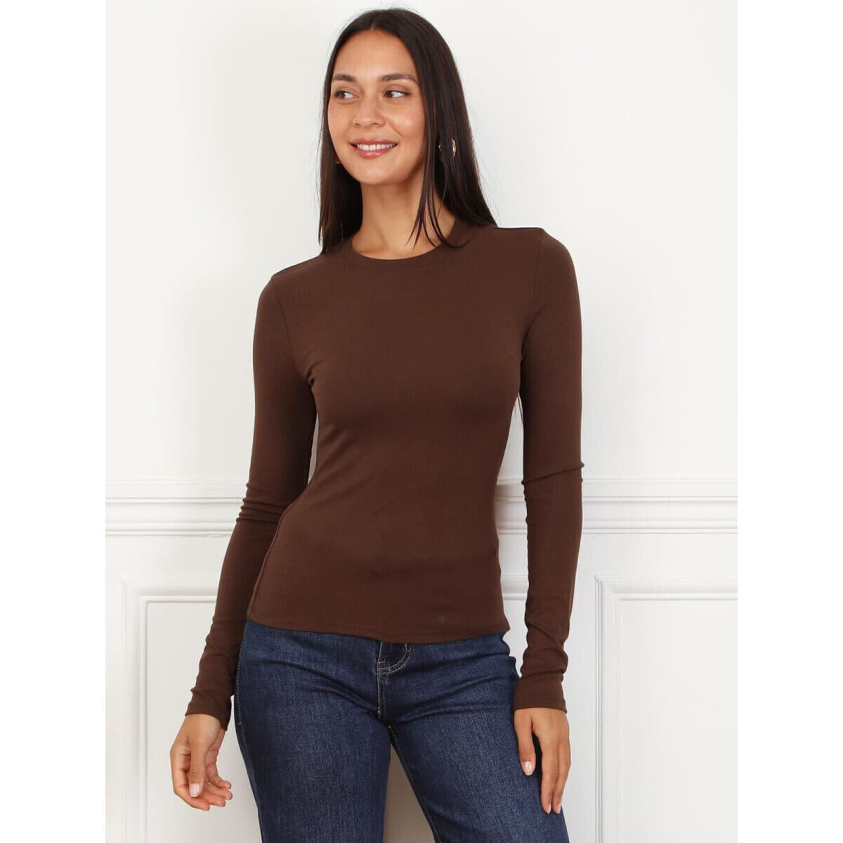 Women's T-Shirts La Modeuse Brown