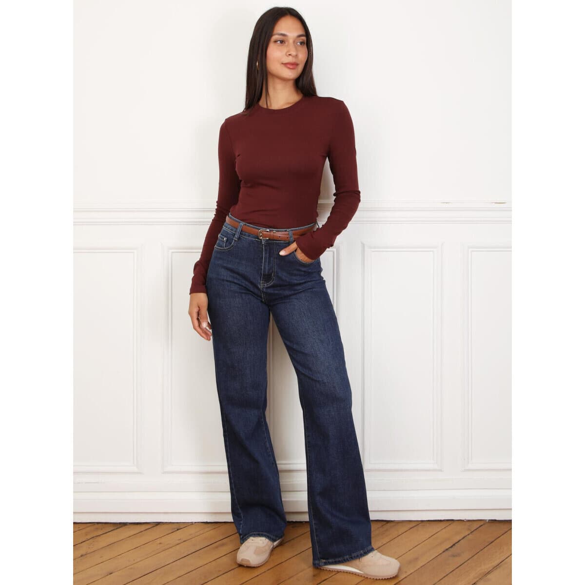 Women's T-Shirts La Modeuse Bordeaux