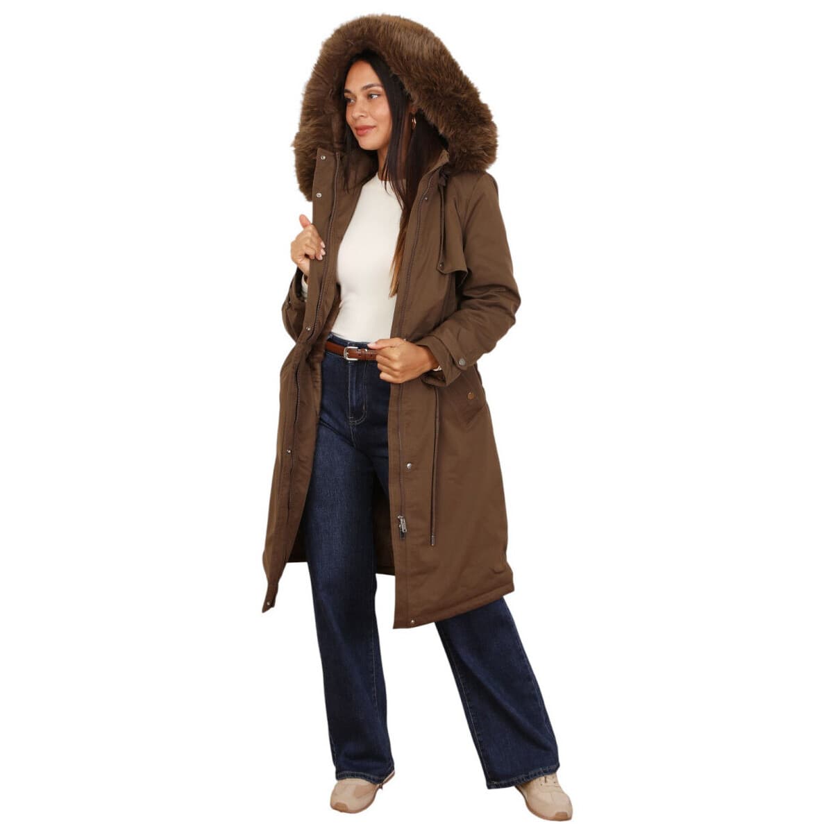 Women's Parkas La Modeuse Brown