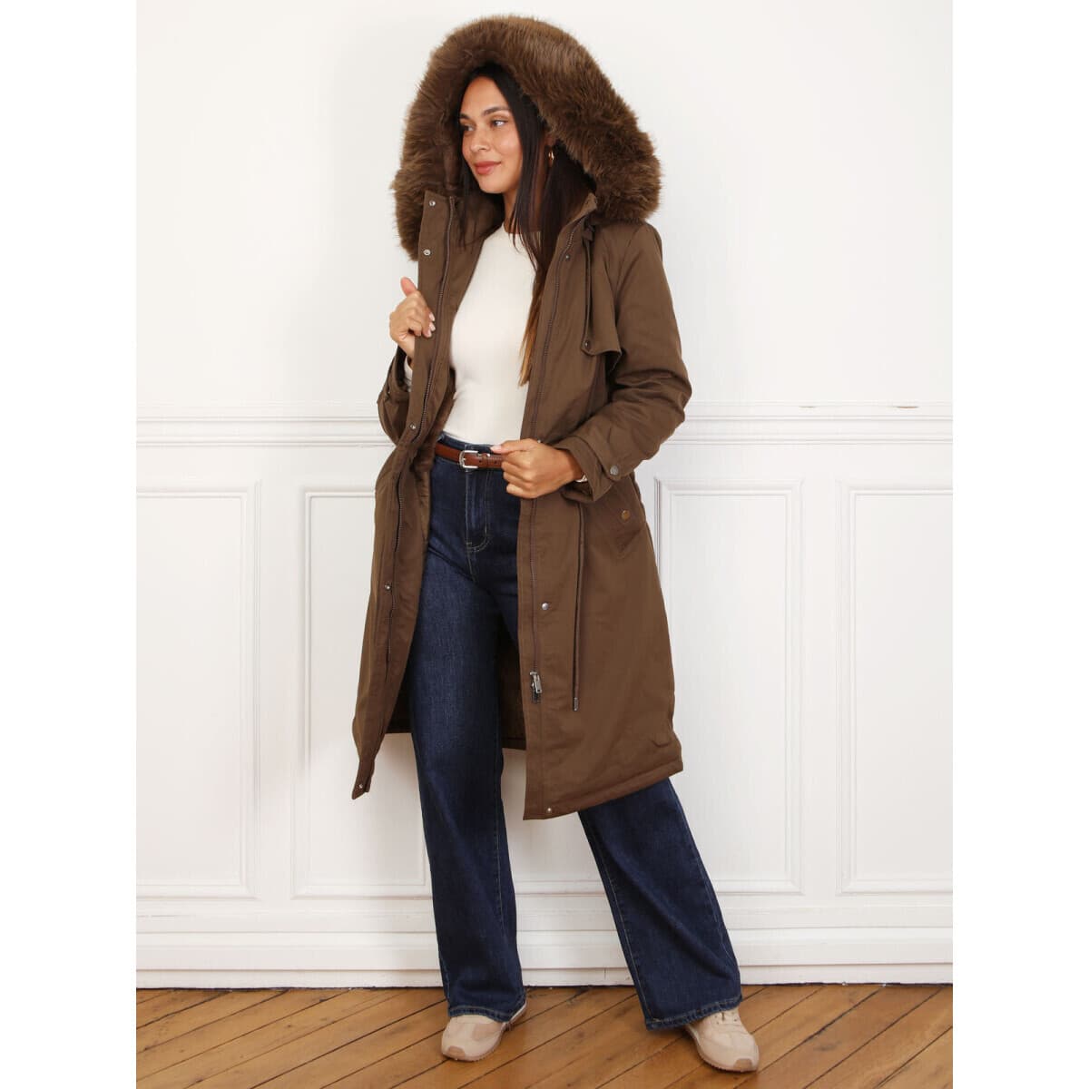Women's Parkas La Modeuse Brown