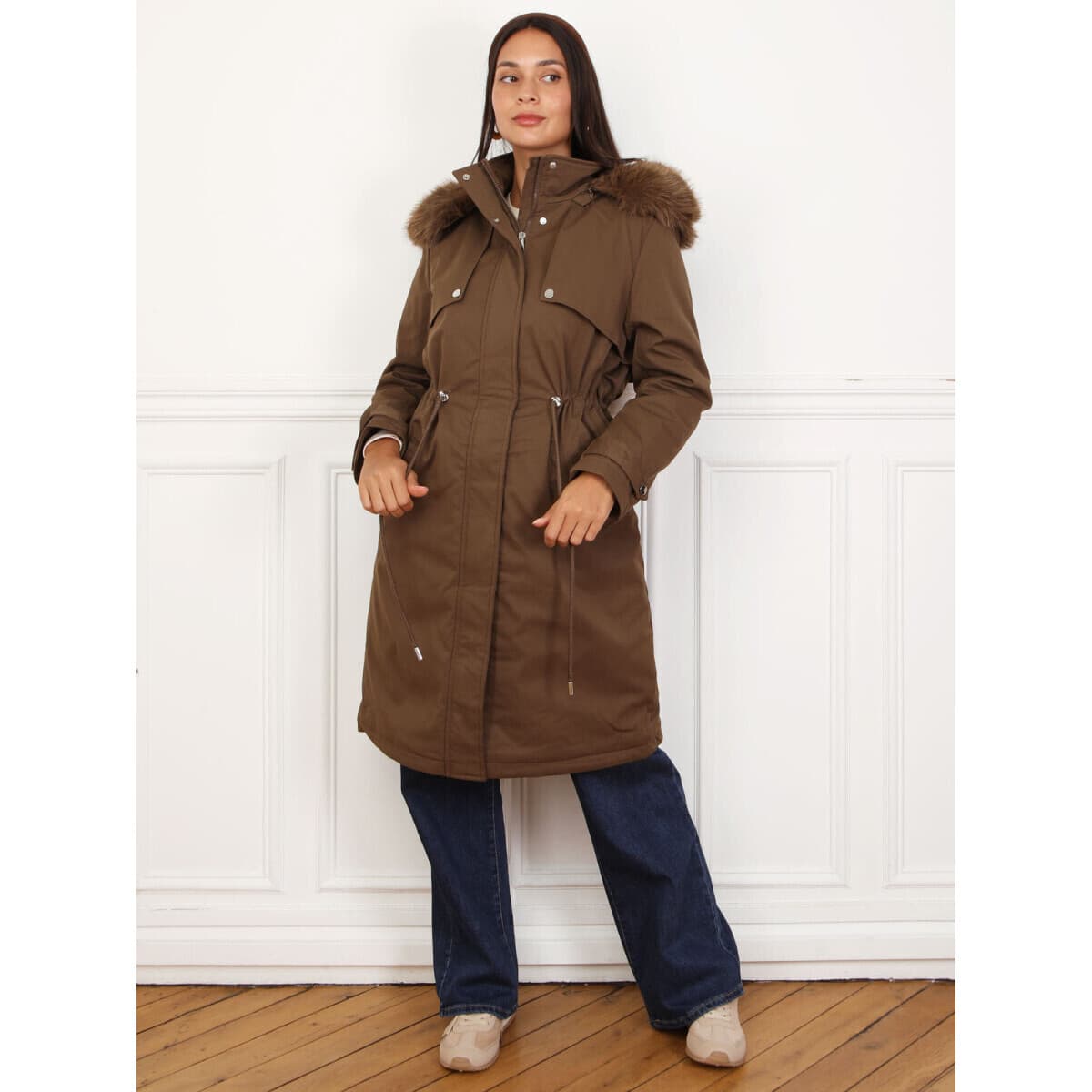 Women's Parkas La Modeuse Brown