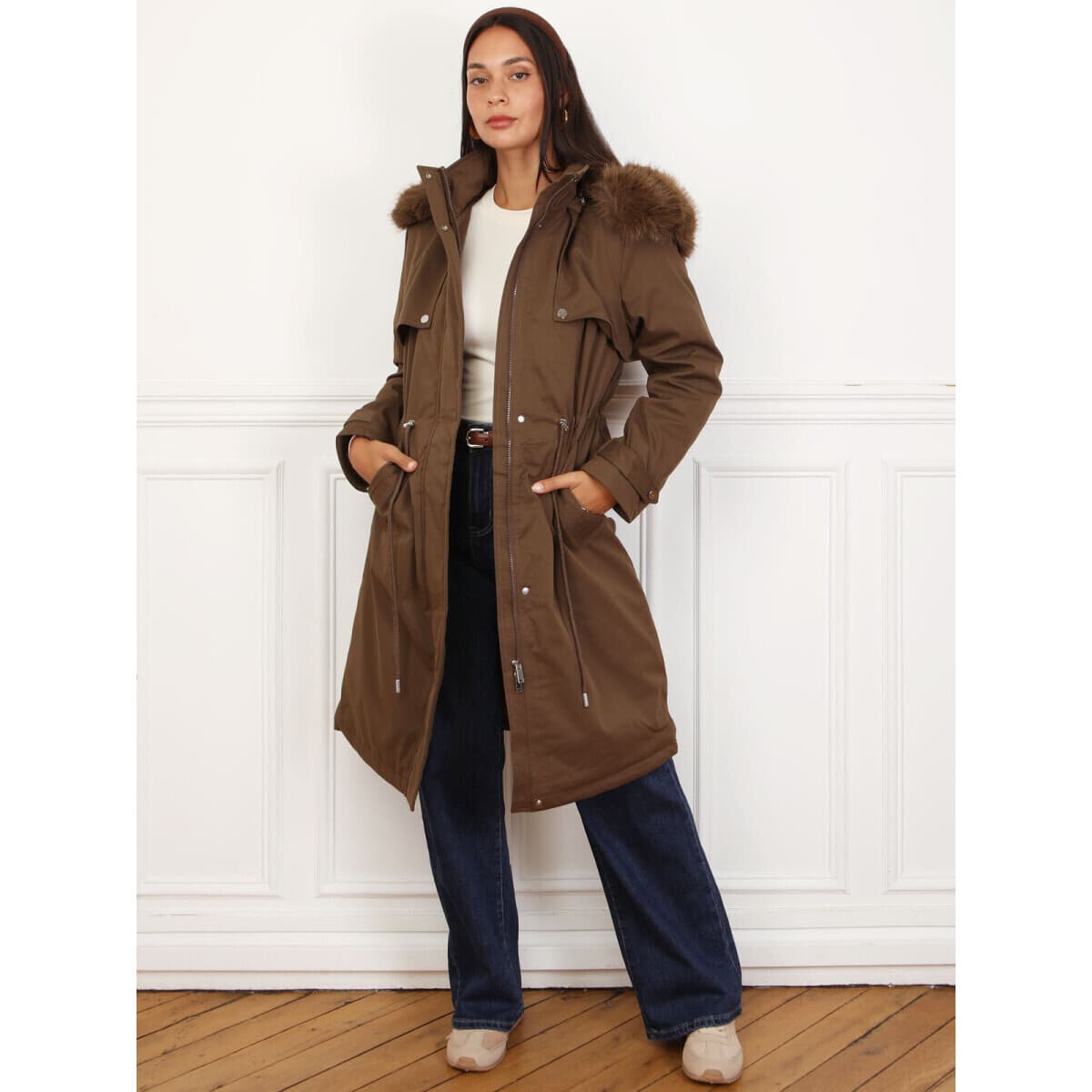 Women's Parkas La Modeuse Brown