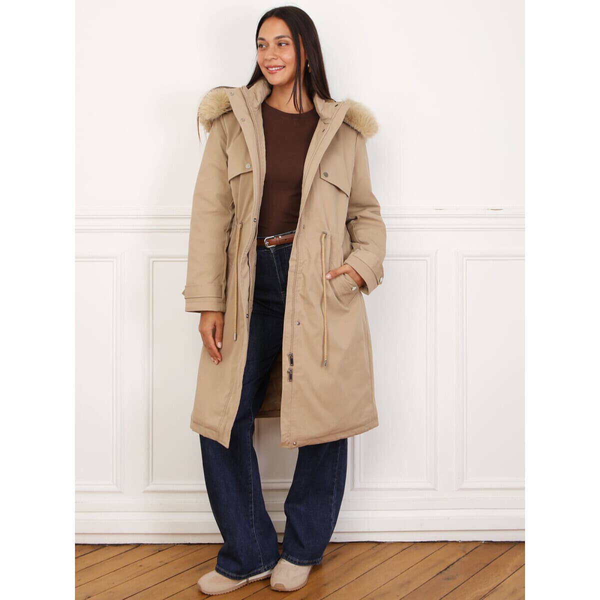 Women's Coats La Modeuse Beige