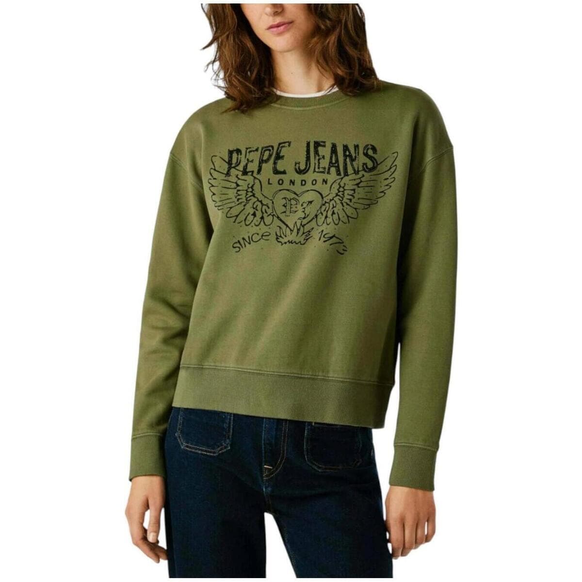 Women's Sports T-Shirts Pepe Jeans Green