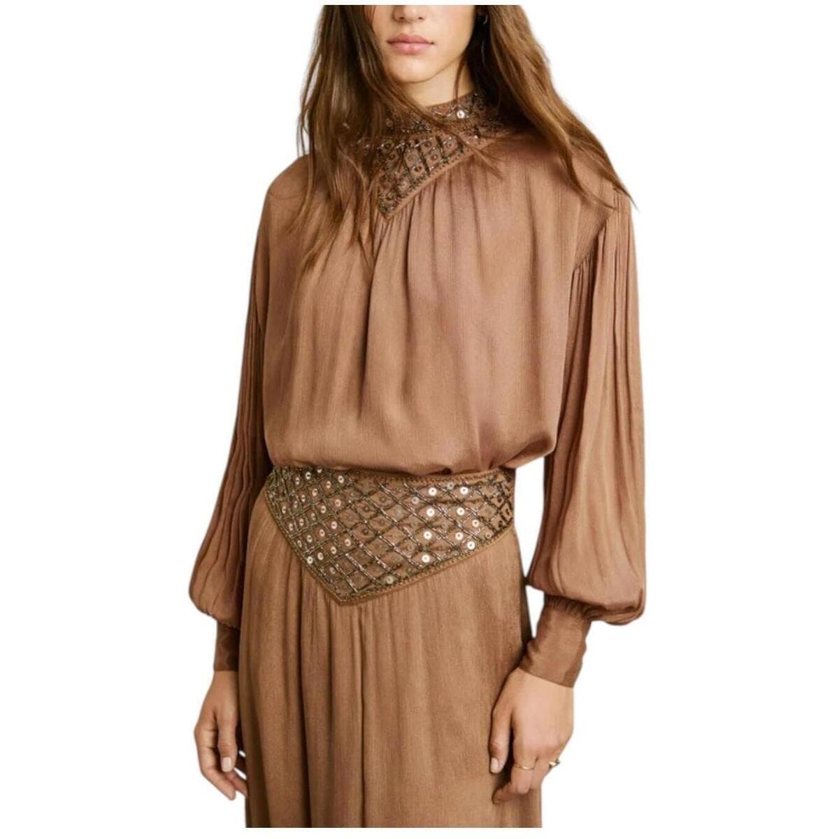 Women's T-Shirts Pepe Jeans Brown