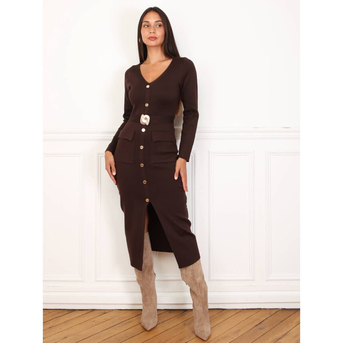 Women's Dresses La Modeuse Brown