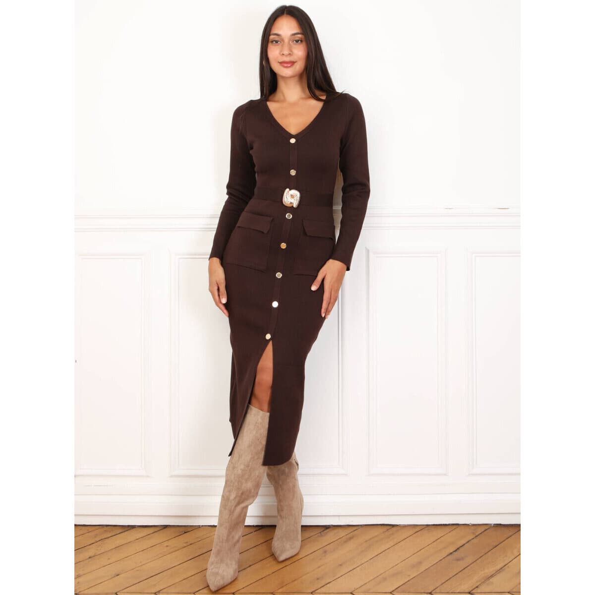 Women's Dresses La Modeuse Brown