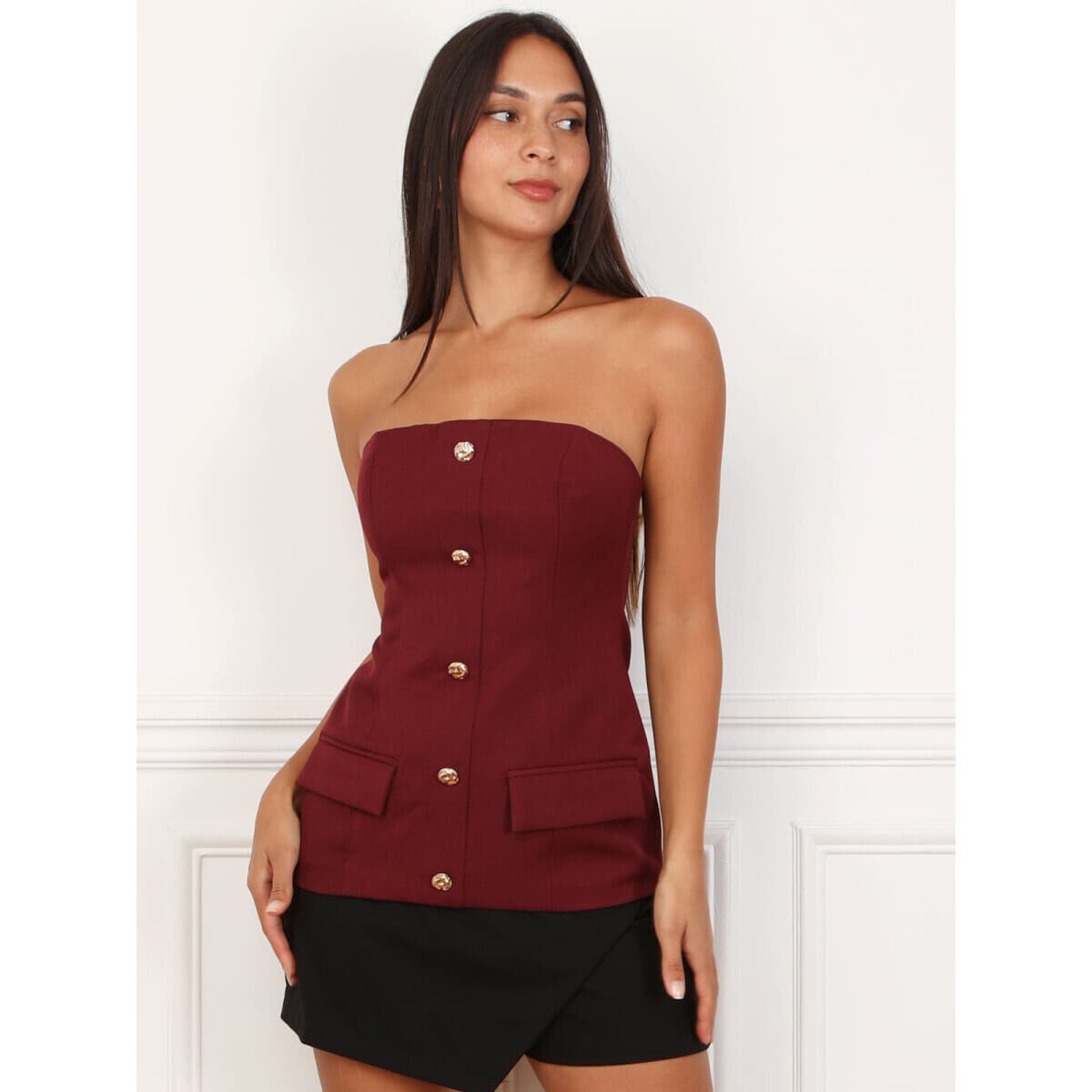 Women's T-Shirts La Modeuse Bordeaux