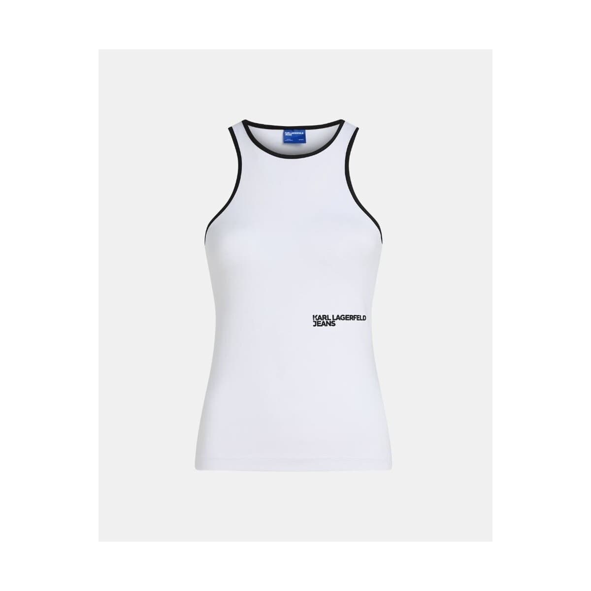 Women's Sleeveless Tops Karl Lagerfeld White