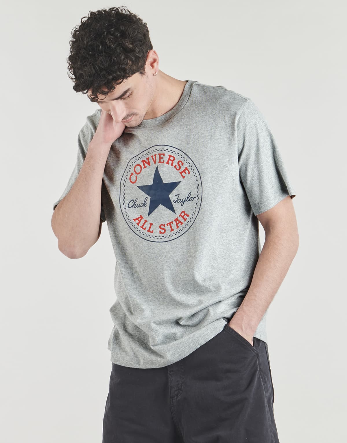 Men's T-Shirts Converse Gray