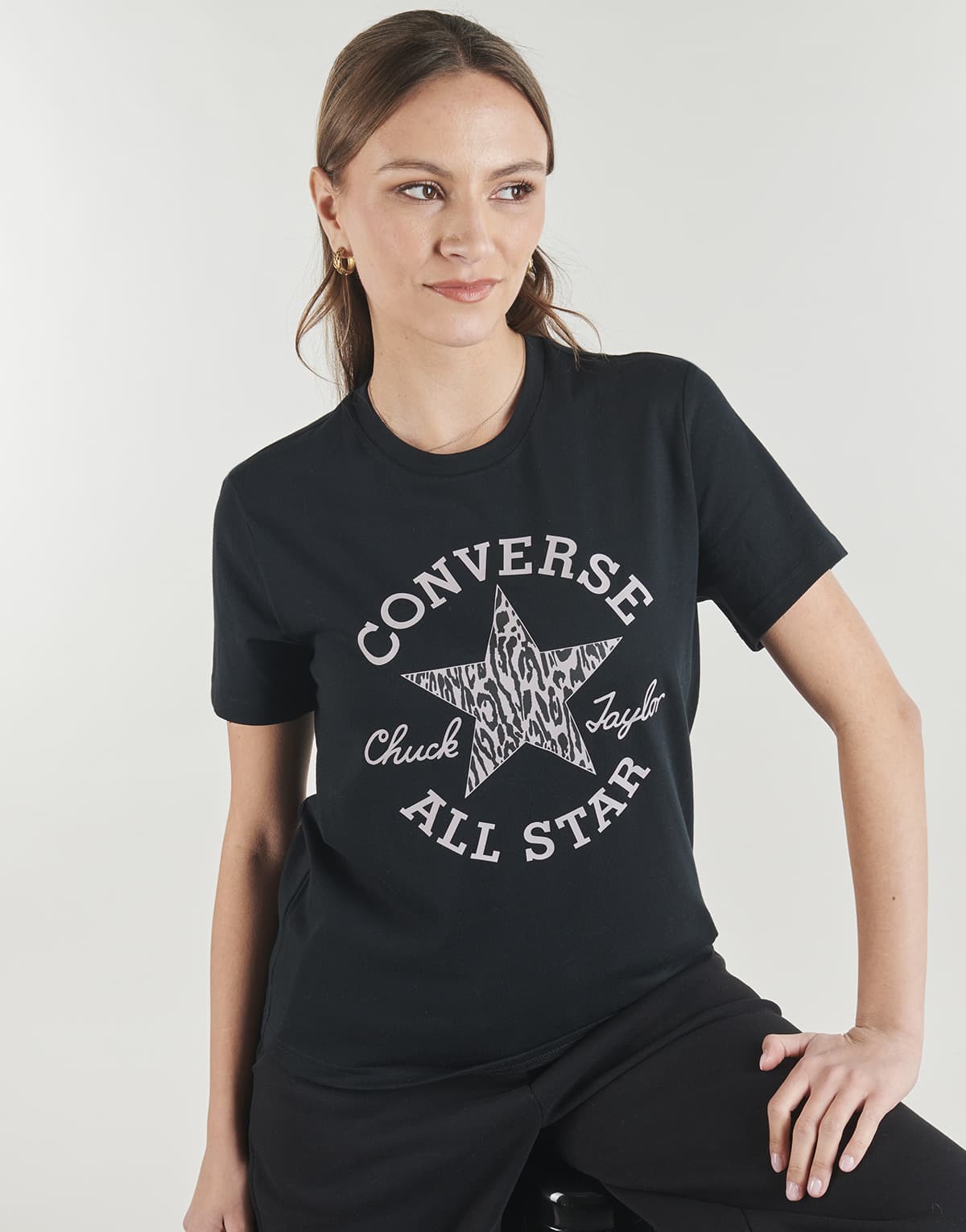 Women's T-Shirts Converse Black