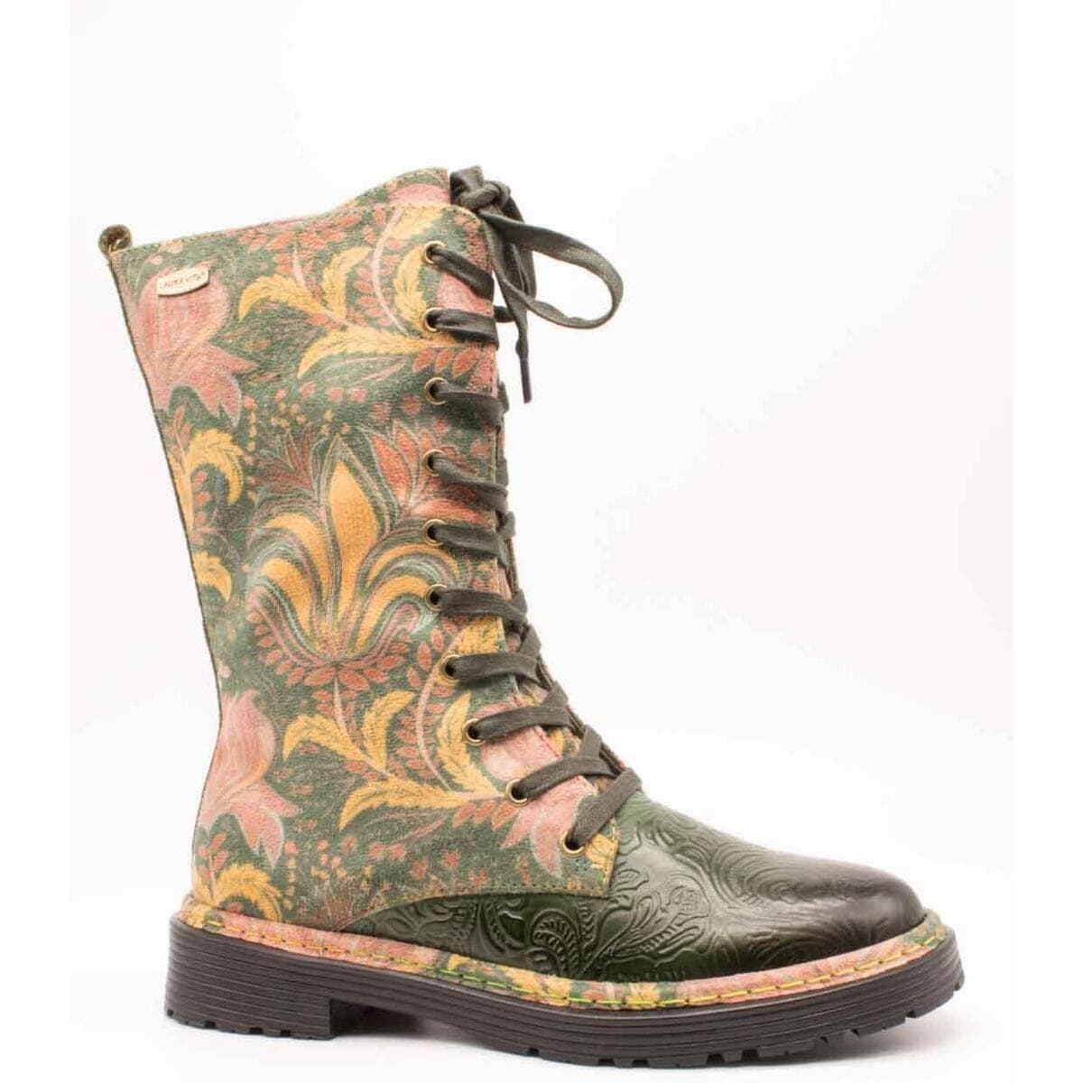 Μπότες χωρίς τακούνι Laura Vita Incaso 18 Kaki