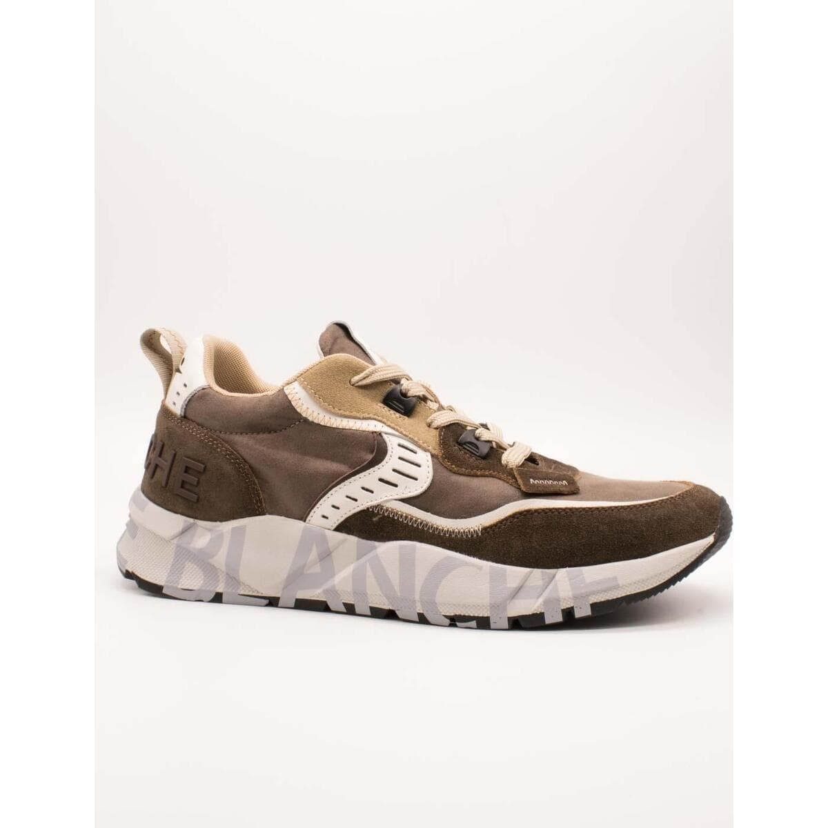 Men's Sneakers Voile Blanche Brown