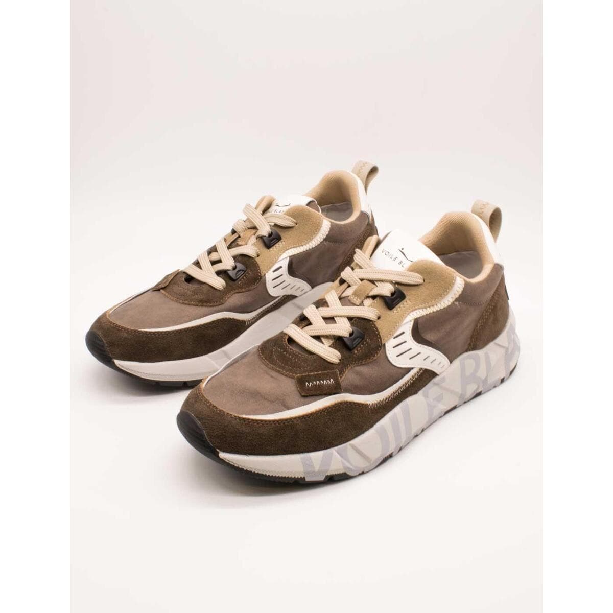 Men's Sneakers Voile Blanche Brown